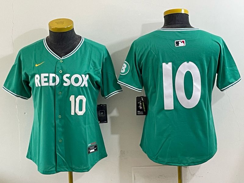 Youth 2025 Boston Red Sox 10 No Name Drak Green Joint Name Nike MLB Jersey 08